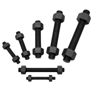 B7 Plain Studs with 2 Heavy Hex Nuts