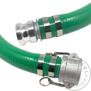 Premade PVC Suction & Discharge Hose - 25 FT with M x F Camlocks