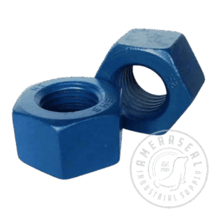 Blue PTFE Coated 2H Heavy Hex Nuts